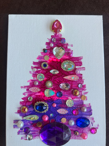Handmade Christmas tree Painting – 5x7