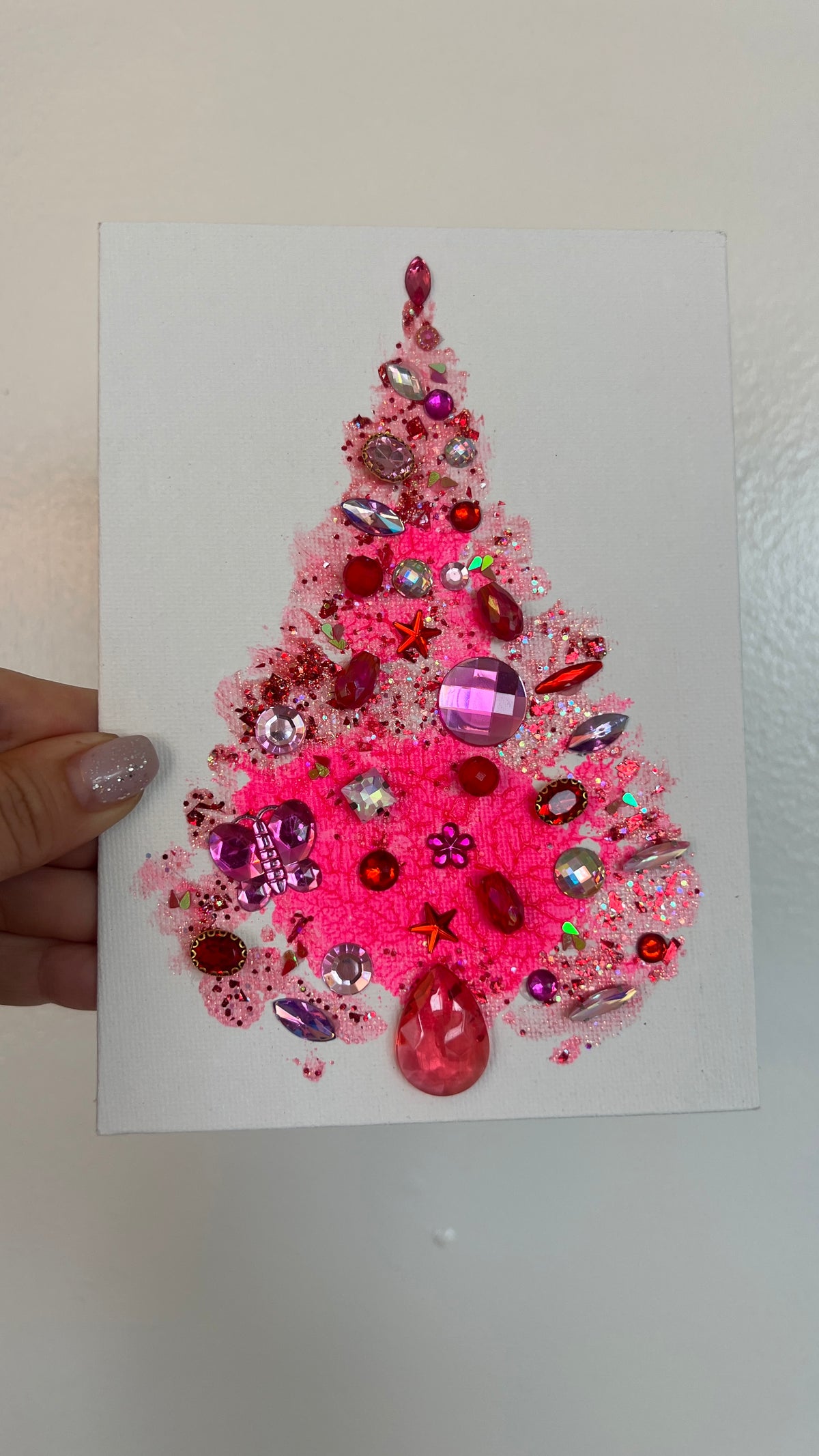 Christmas tree #2617 5x7, original painting