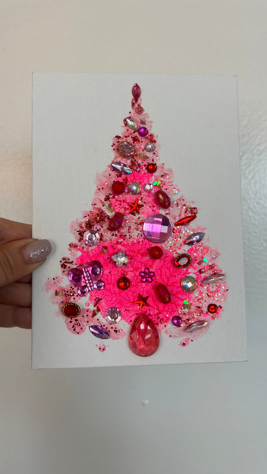 Christmas tree #2617 5x7, original painting