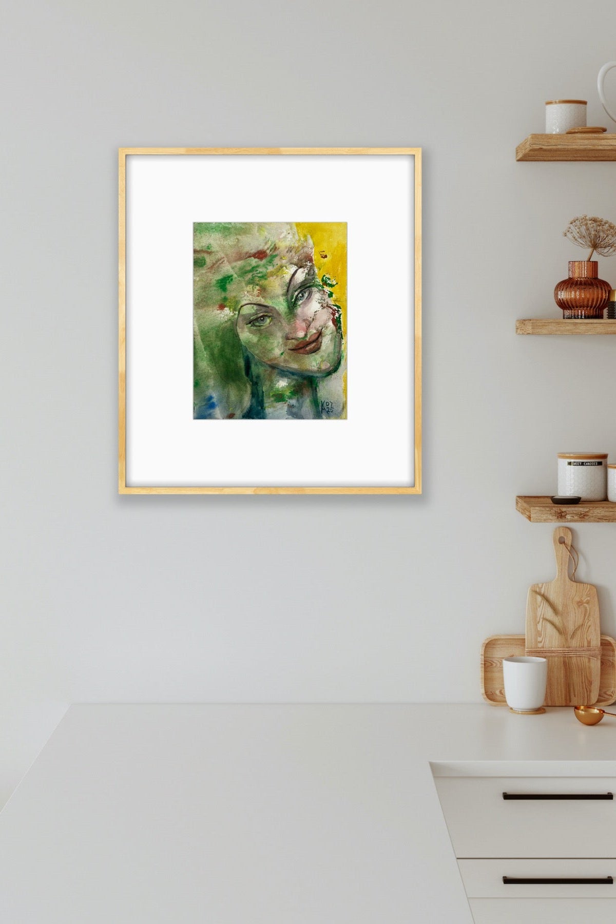 Spring Girl – Original Watercolor, 9x12 (22.9 x 30.5 cm)
