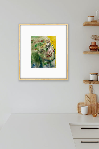 Spring Girl – Original Watercolor, 9x12 (22.9 x 30.5 cm)