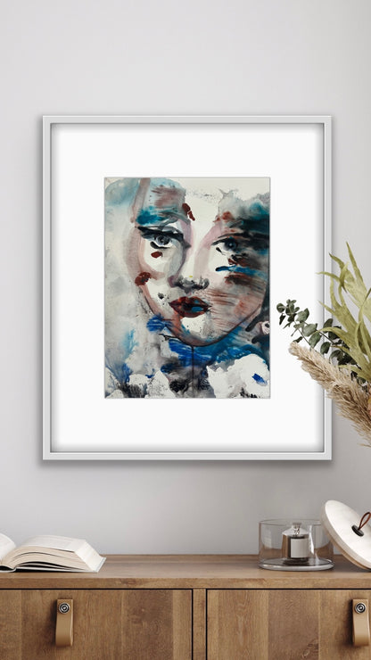Original Watercolor Painting "Unbroken" Portrait 9x12
