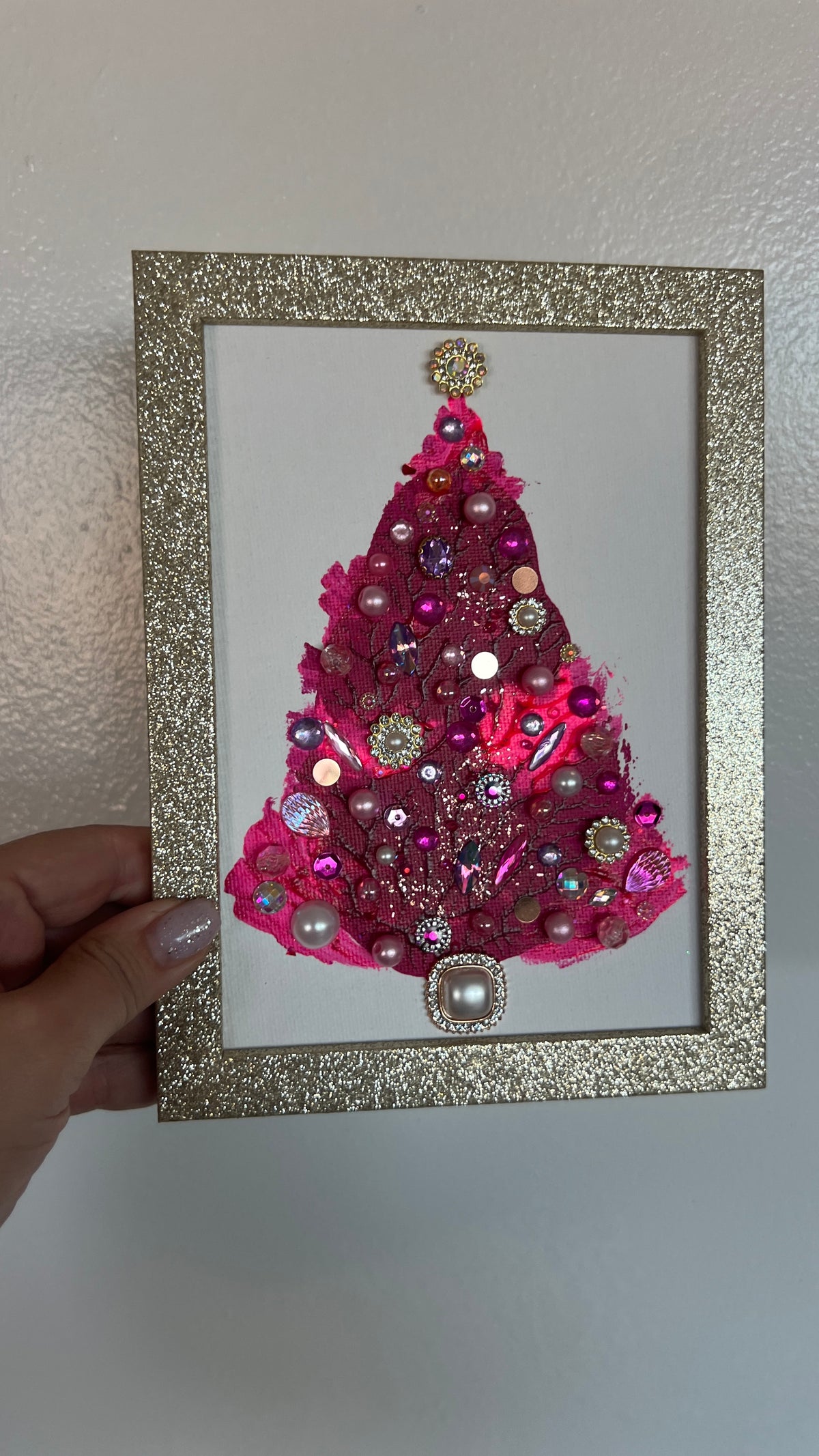 Christmas tree #2611 5x7, original painting