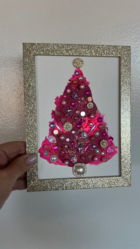 Christmas tree #2611 5x7, original painting