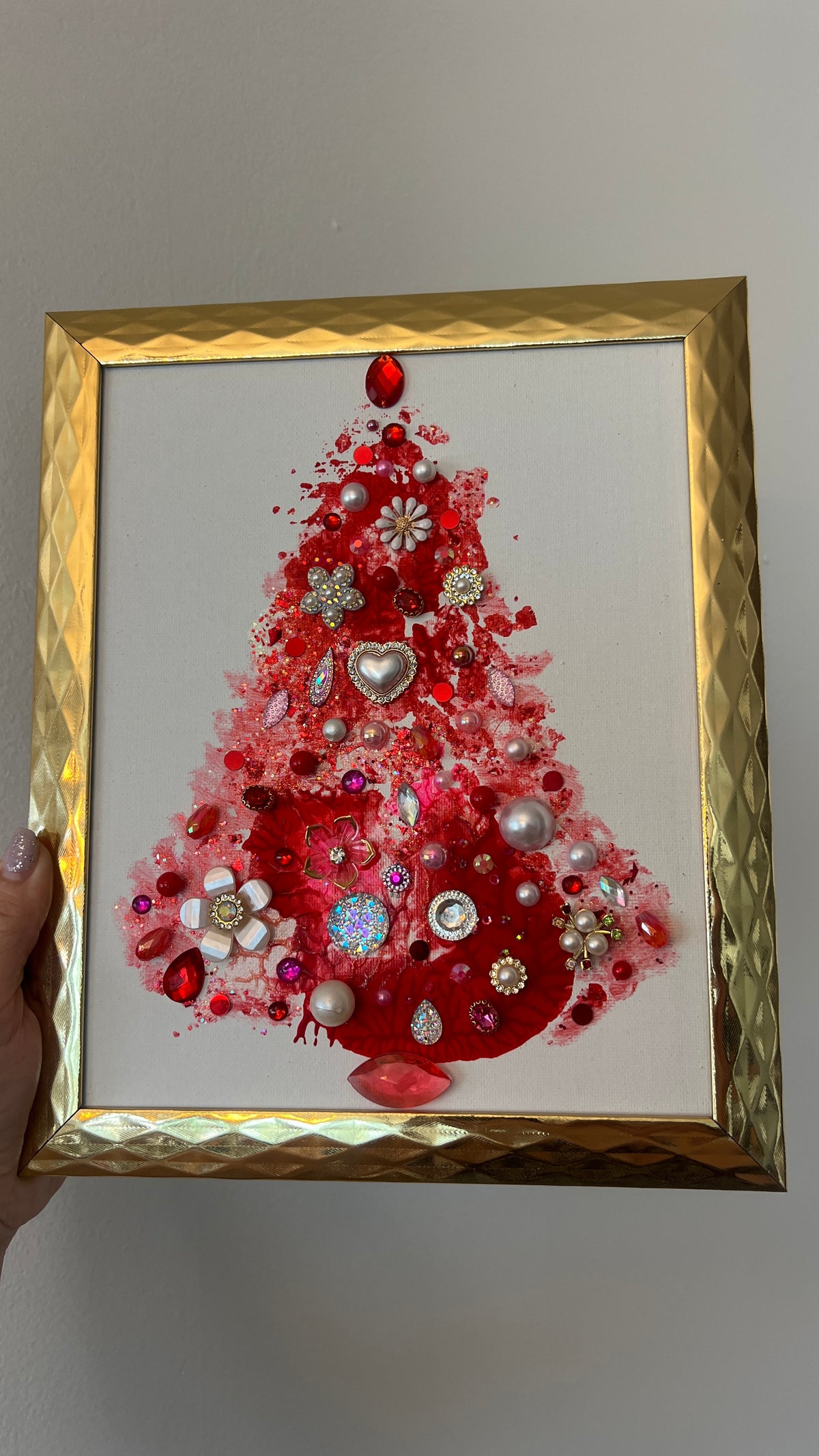 Christmas tree #2623 8x10, original painting