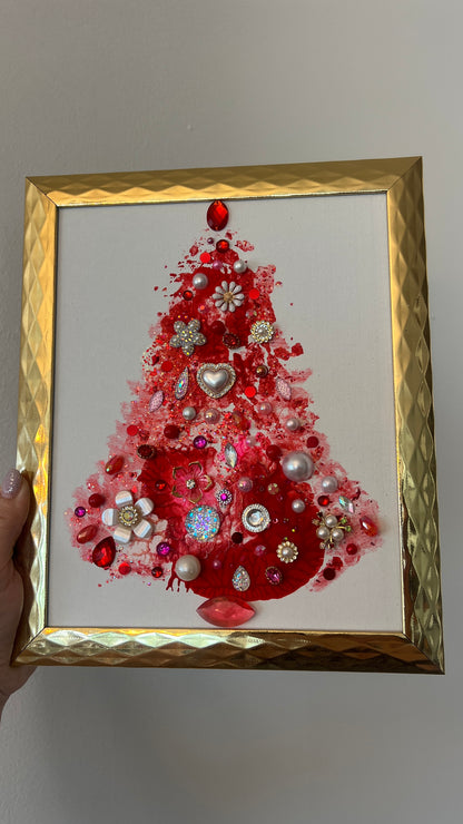 Christmas tree #2623 8x10, original painting