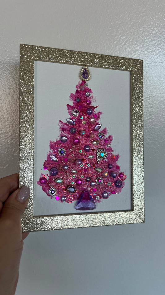 Christmas tree #2607 5x7, original painting