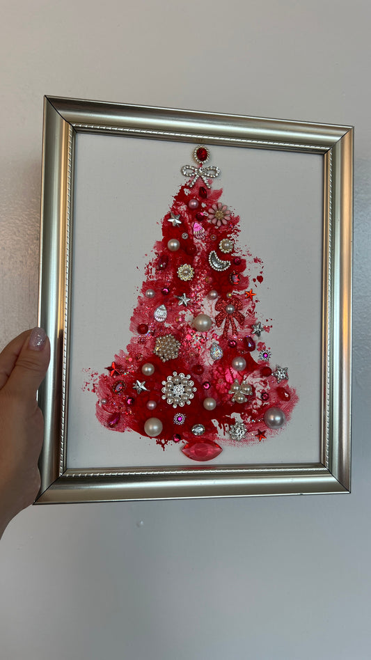 Christmas tree #2624 8x10, original painting