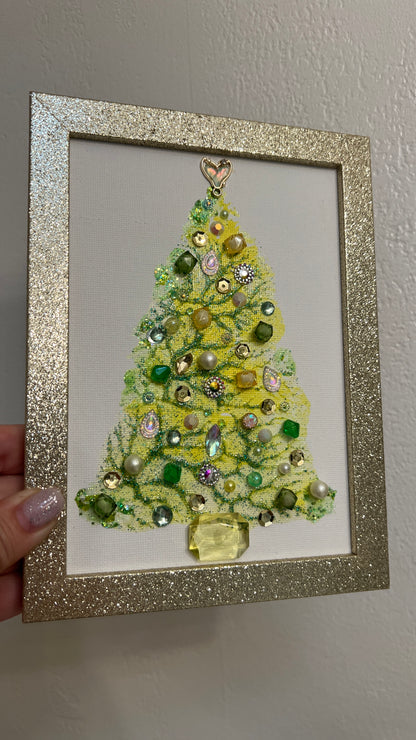 Christmas tree #2601 5x7, original painting
