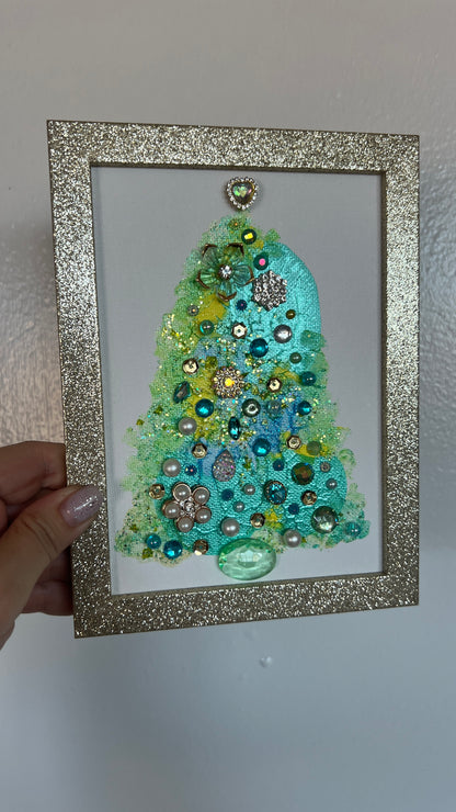 Christmas tree #2604 5x7, original painting