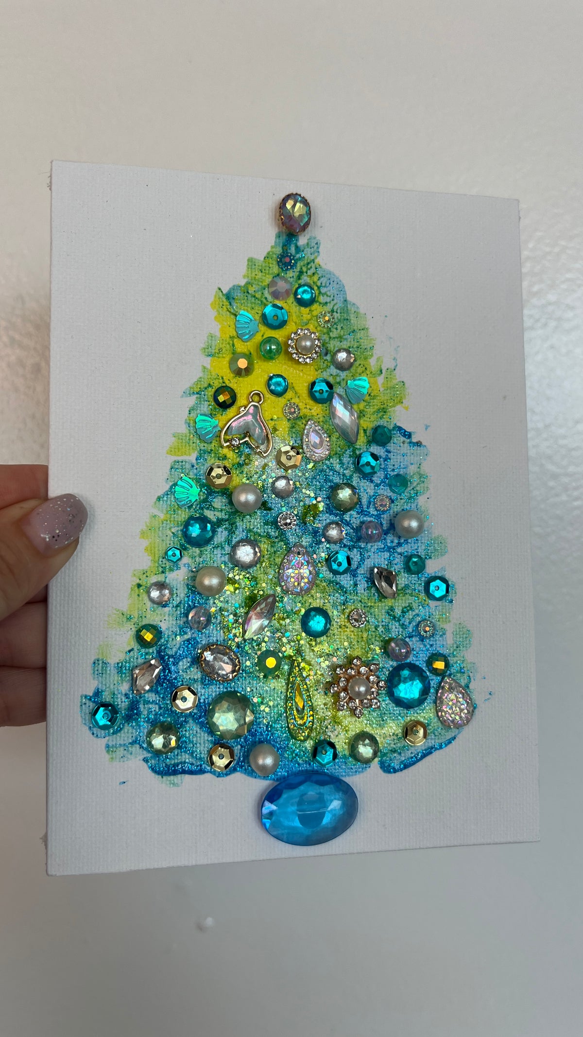 Christmas tree #2616 5x7, original painting