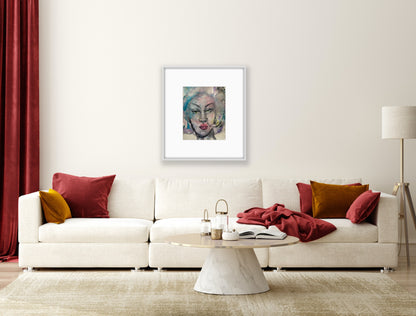 Veiled Gaze – Original Watercolor, 9x12 (22.9 x 30.5 cm)