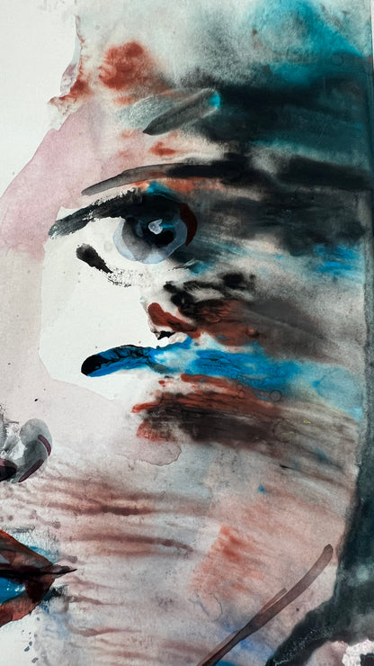 Original Watercolor Painting "Unbroken" Portrait 9x12