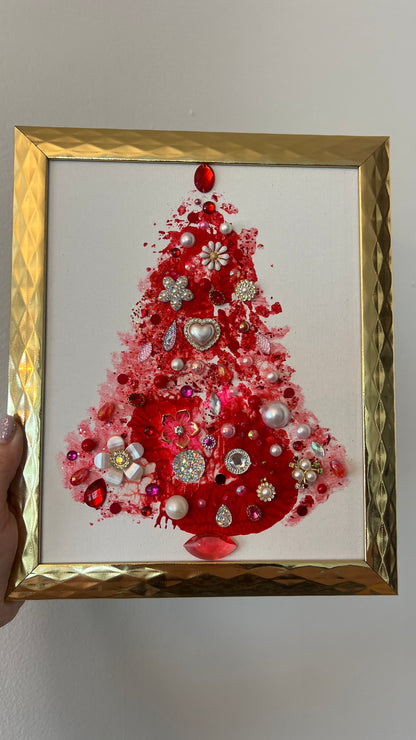 Christmas tree #2623 8x10, original painting