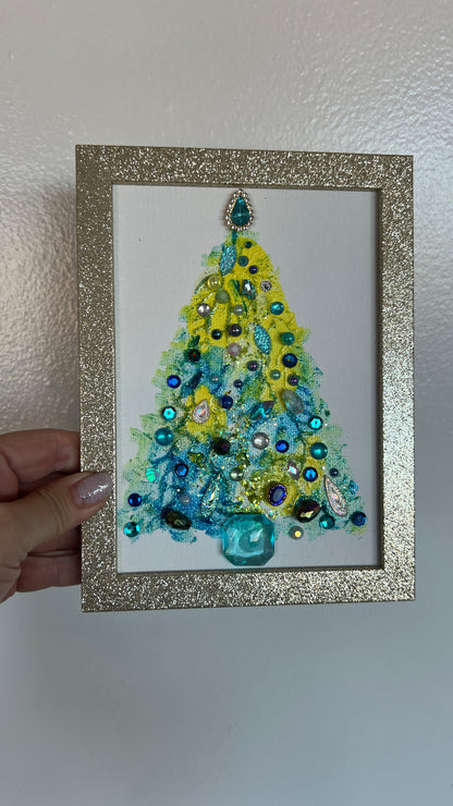 Christmas tree #2608 5x7, original painting