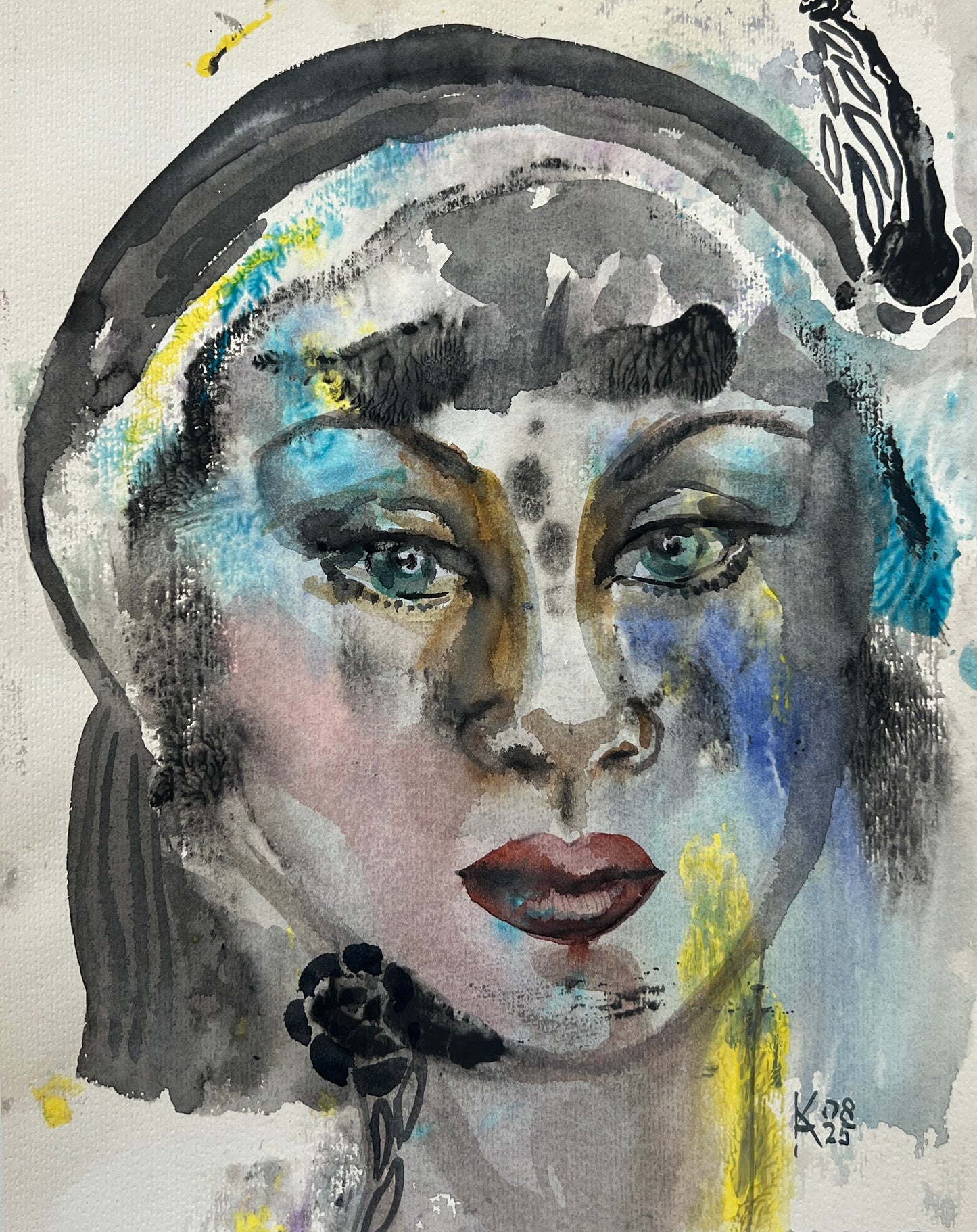 Shadow and Bloom 11 x 14 inches (28 x 36 cm) |Watercolor on paper 2025