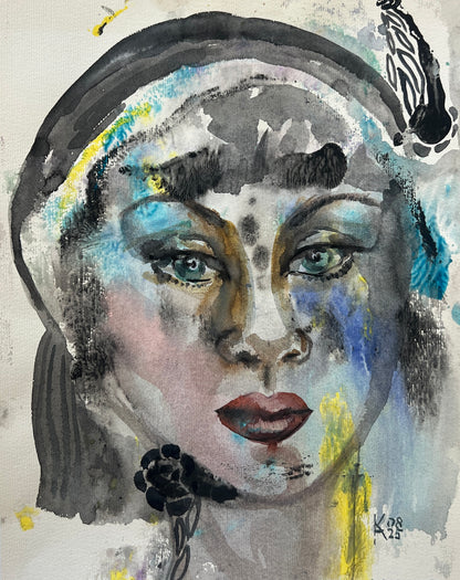 Shadow and Bloom 11 x 14 inches (28 x 36 cm) |Watercolor on paper 2025