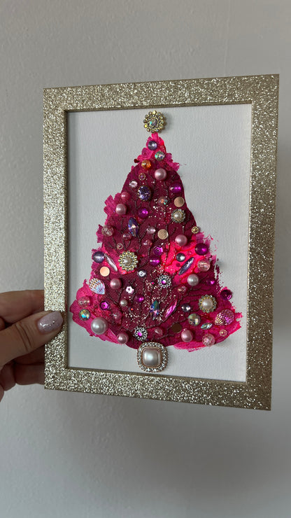 Christmas tree #2611 5x7, original painting