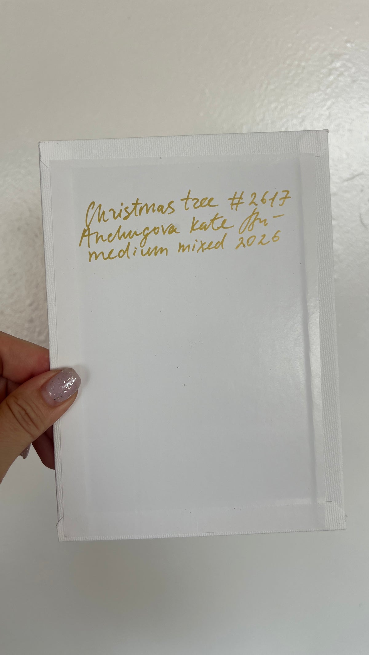 Christmas tree #2617 5x7, original painting