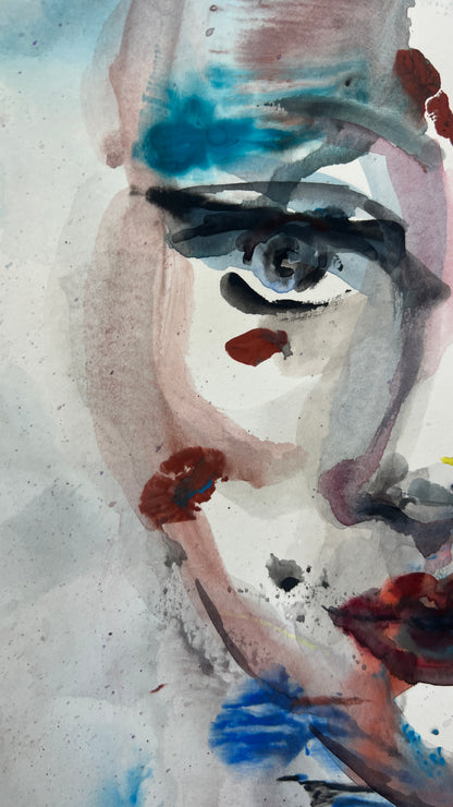 Original Watercolor Painting "Unbroken" Portrait 9x12