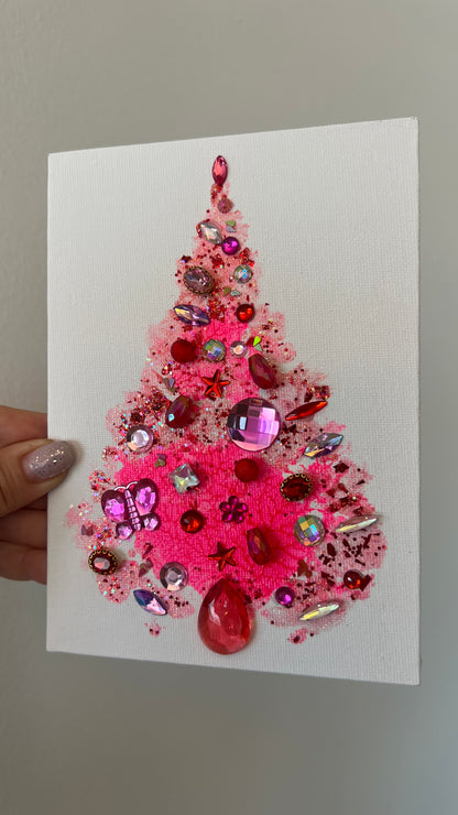 Christmas tree #2617 5x7, original painting