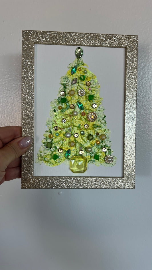 Christmas tree #2610 5x7, original painting