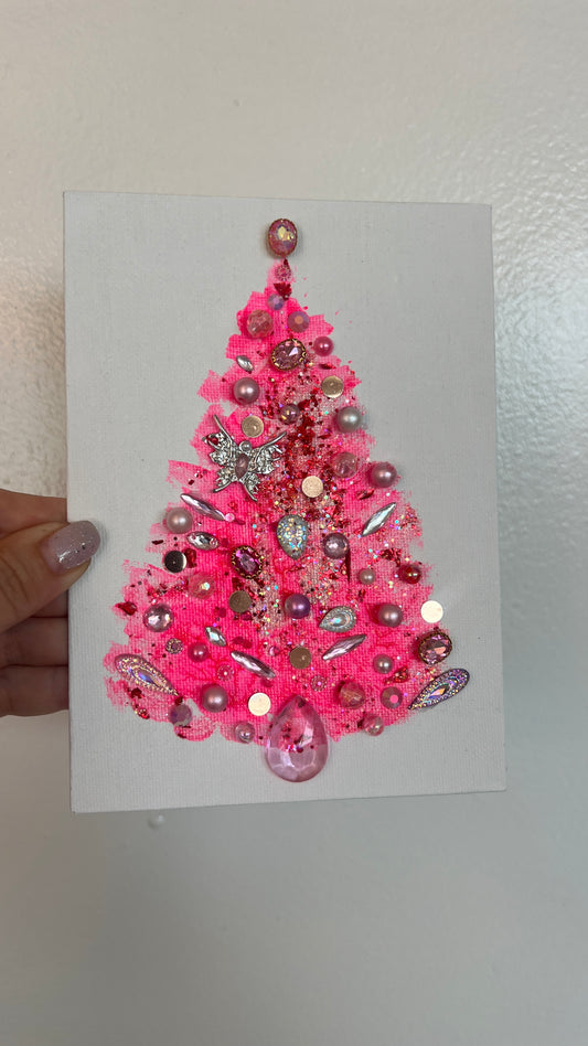 Christmas tree #2615 5x7, original painting