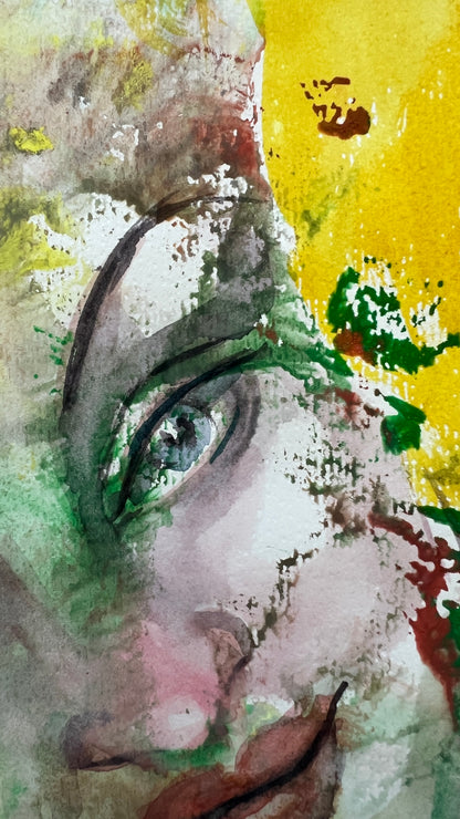 Spring Girl – Original Watercolor, 9x12 (22.9 x 30.5 cm)
