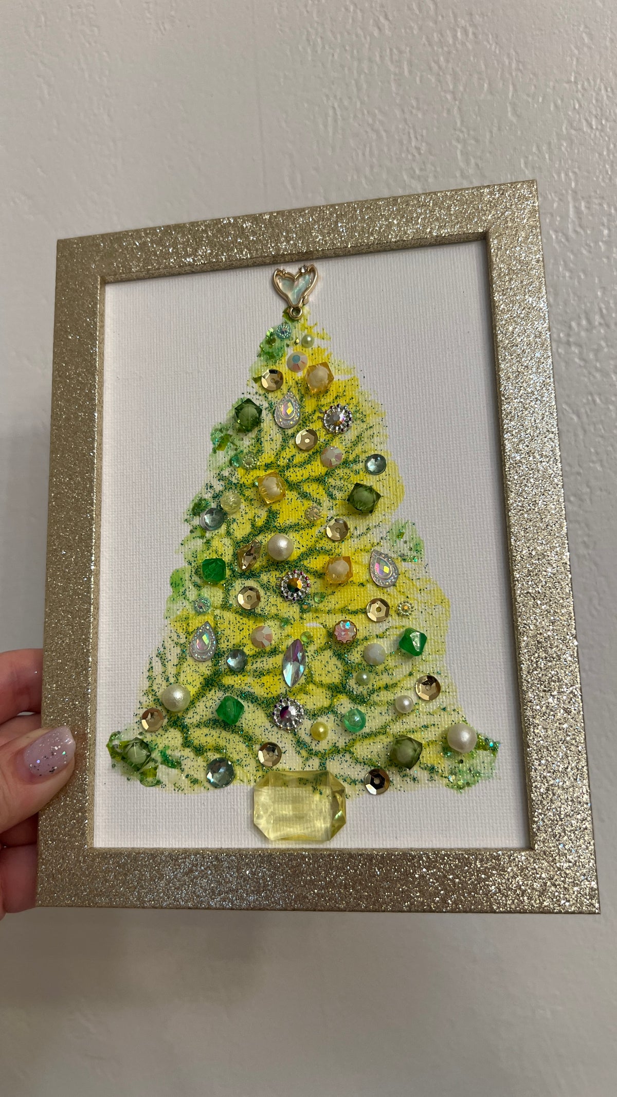 Christmas tree #2601 5x7, original painting