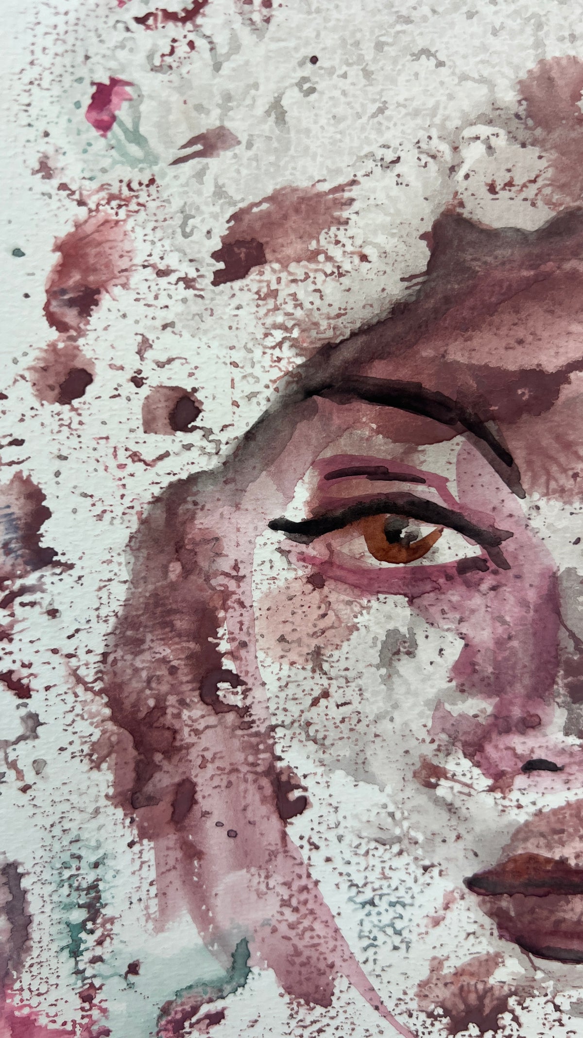 Wine Mist original watercolor, 9×12 in (23×30.5 cm)