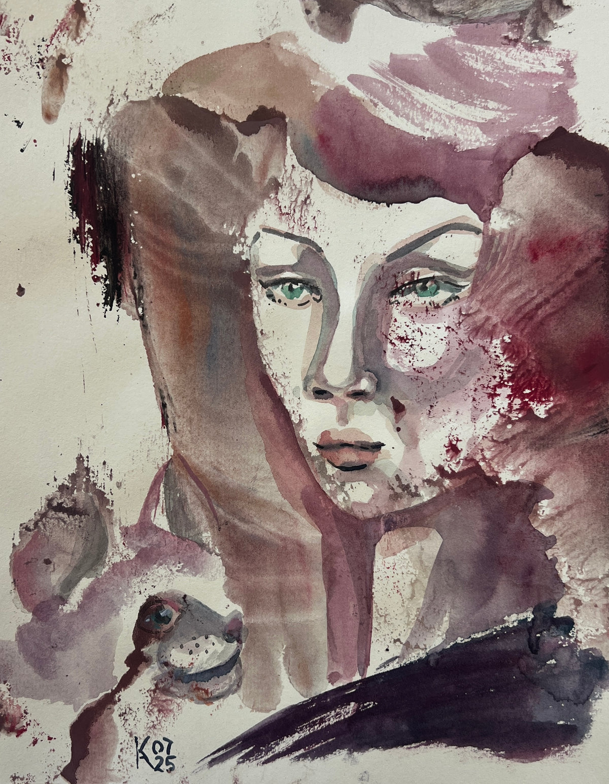 Companion – Original Watercolor, 9x12 (22.9 x 30.5 cm)