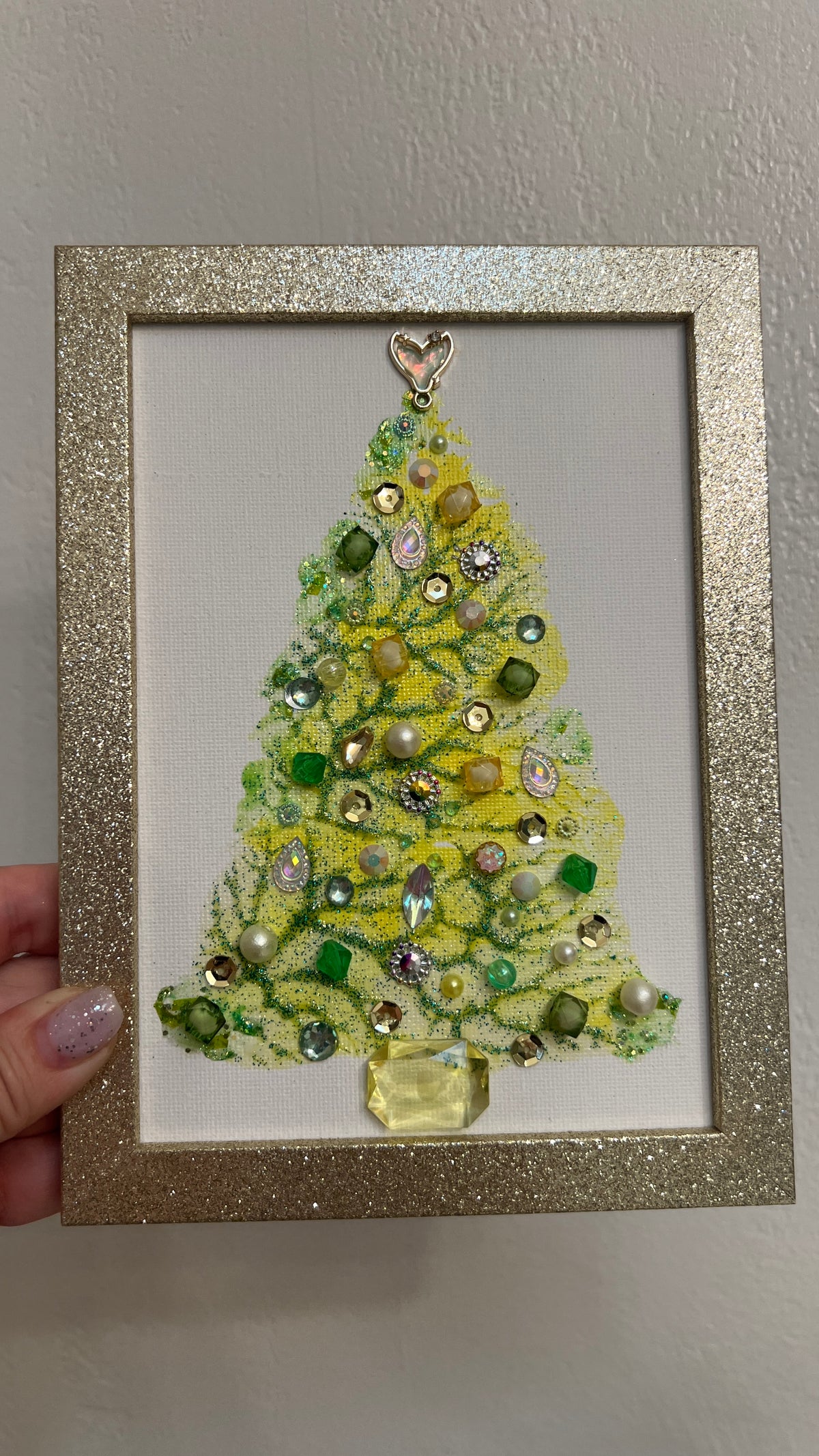 Christmas tree #2601 5x7, original painting