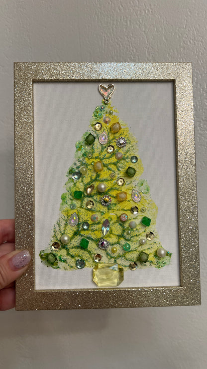 Christmas tree #2601 5x7, original painting