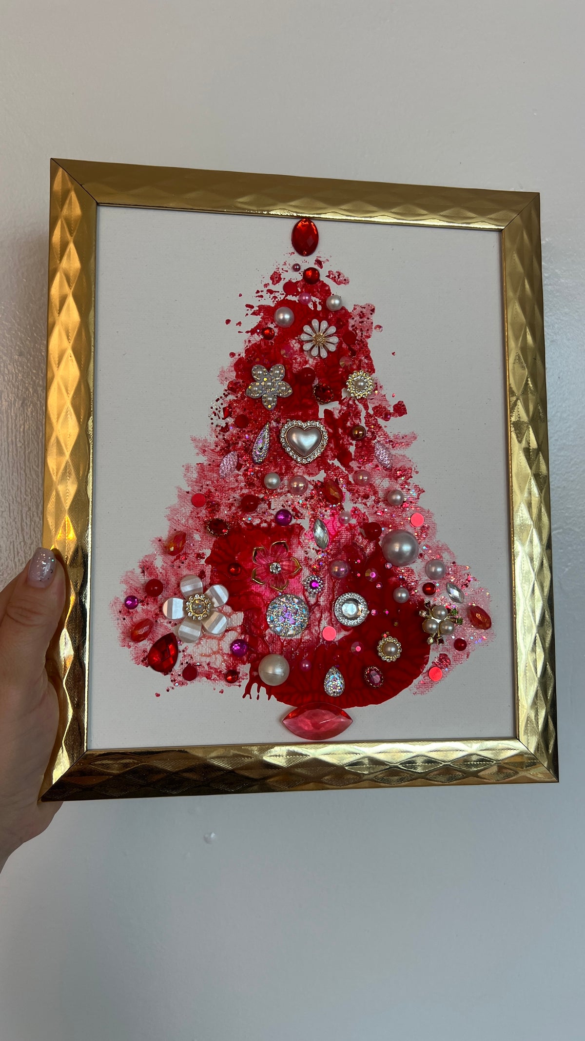 Christmas tree #2623 8x10, original painting