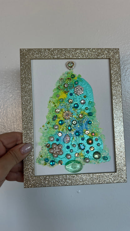 Christmas tree #2604 5x7, original painting