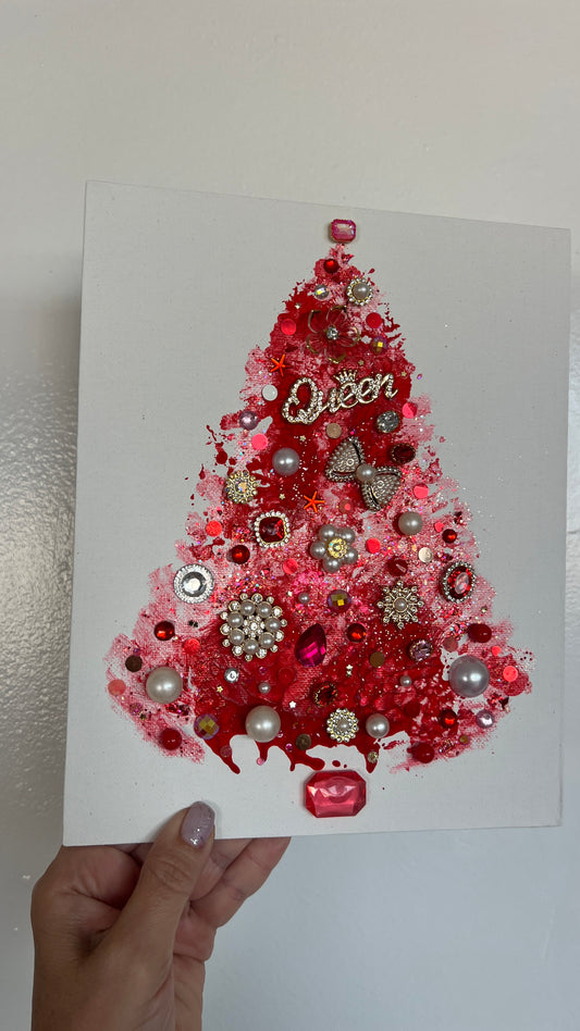 Original Painting "Queen" Christmas Tree 8x10