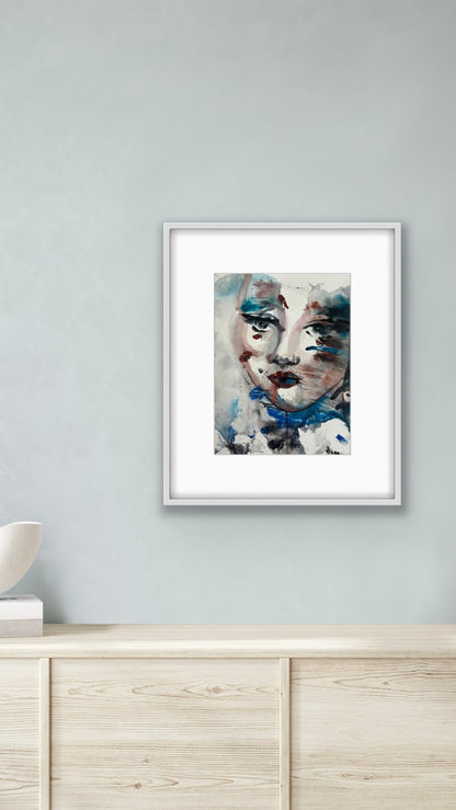 Original Watercolor Painting "Unbroken" Portrait 9x12