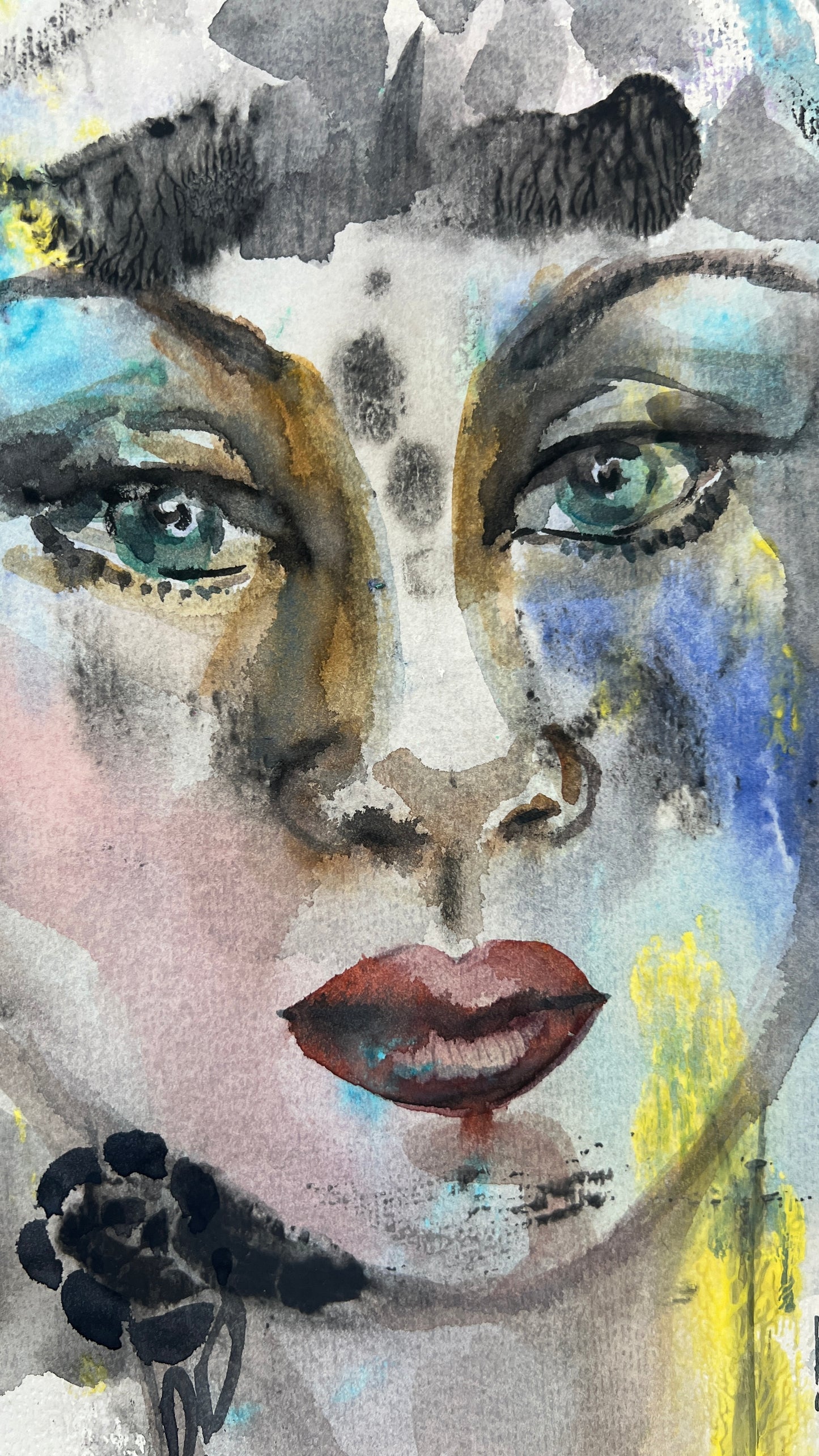 Shadow and Bloom 11 x 14 inches (28 x 36 cm) |Watercolor on paper 2025