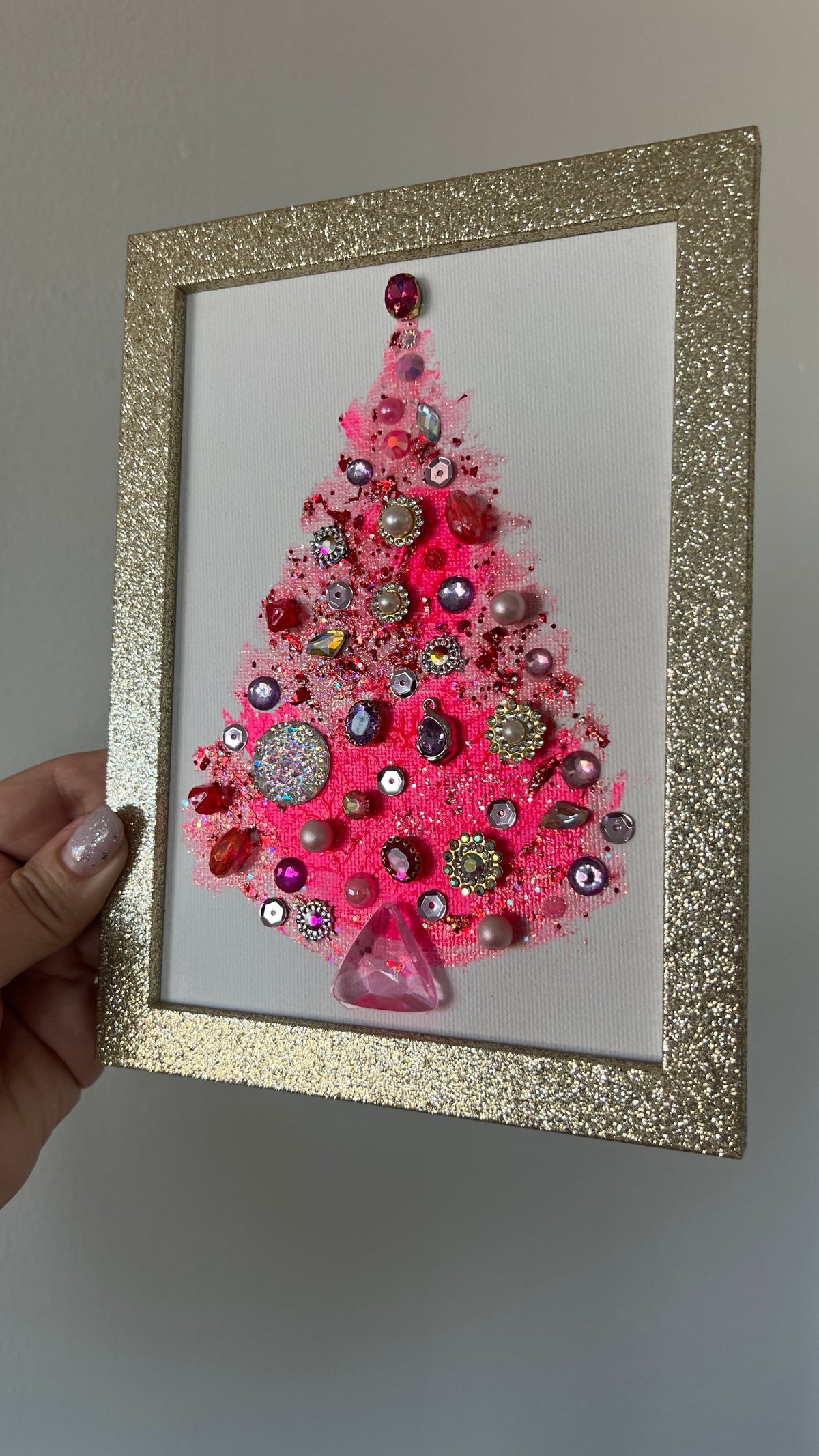 Christmas tree #2603 5x7, original painting