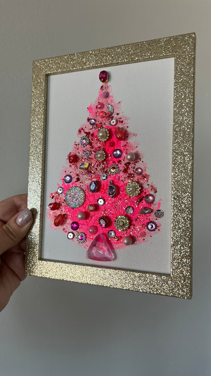 Christmas tree #2603 5x7, original painting