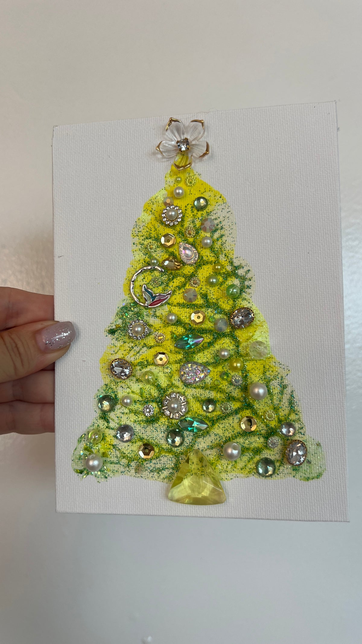 Christmas tree #2621 5x7, original painting