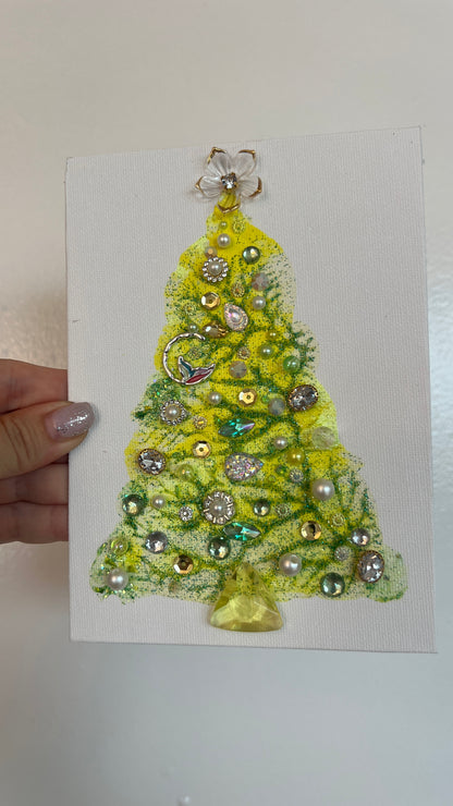 Christmas tree #2621 5x7, original painting