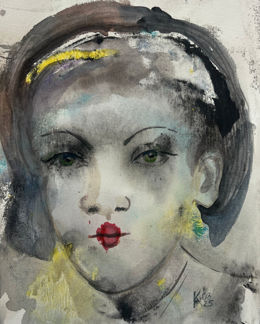 The Lost Portrait – Original Watercolor, 11x14 (27.9 x 35.6 cm)