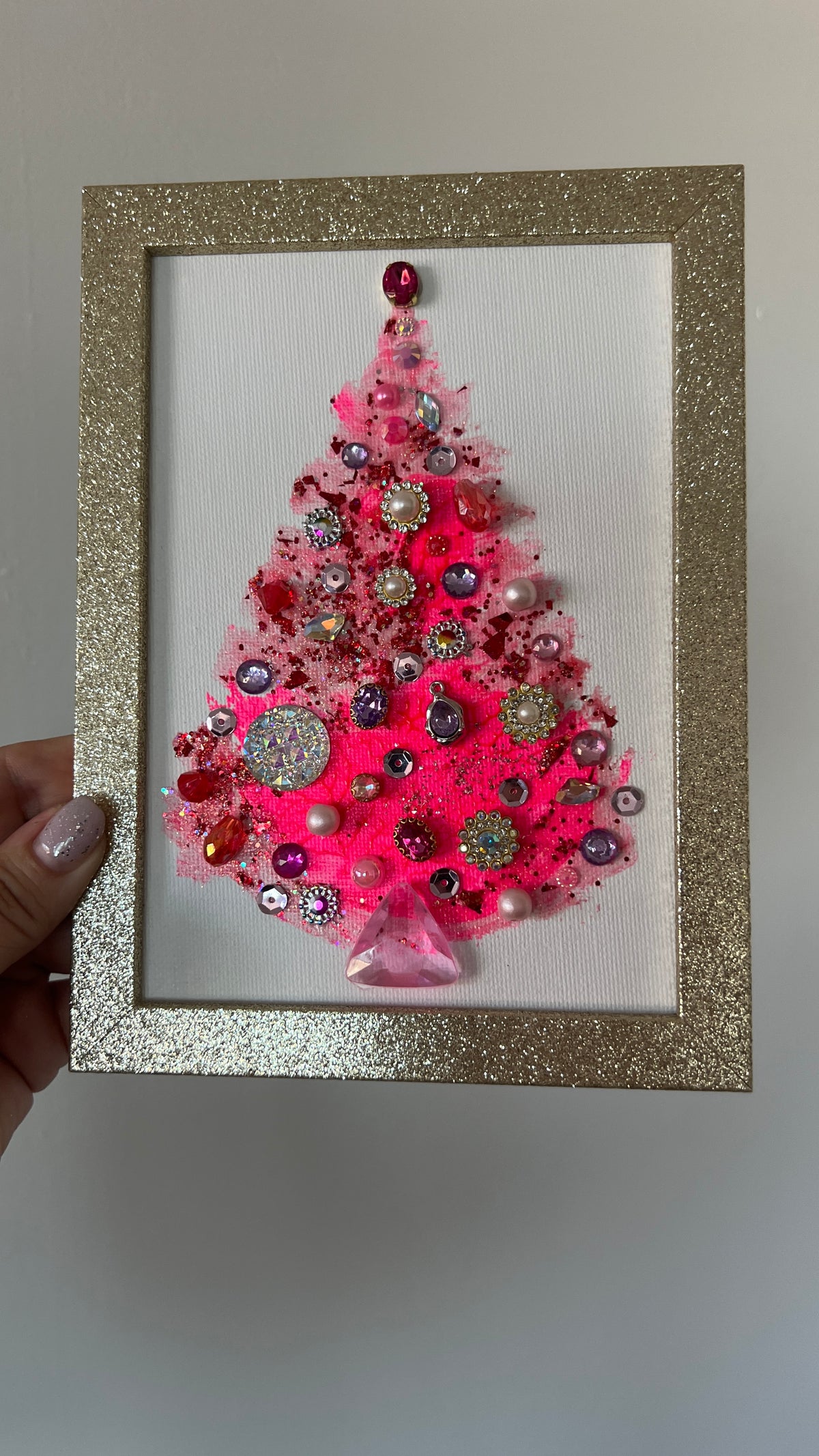Christmas tree #2603 5x7, original painting