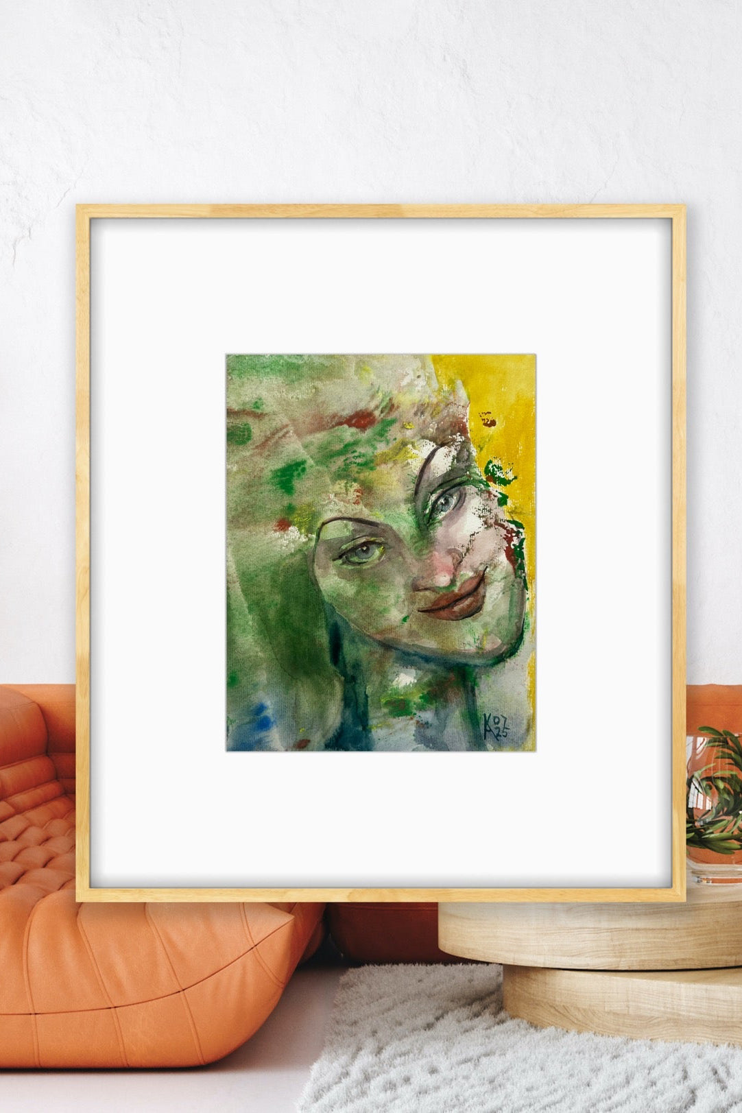 Spring Girl – Original Watercolor, 9x12 (22.9 x 30.5 cm)