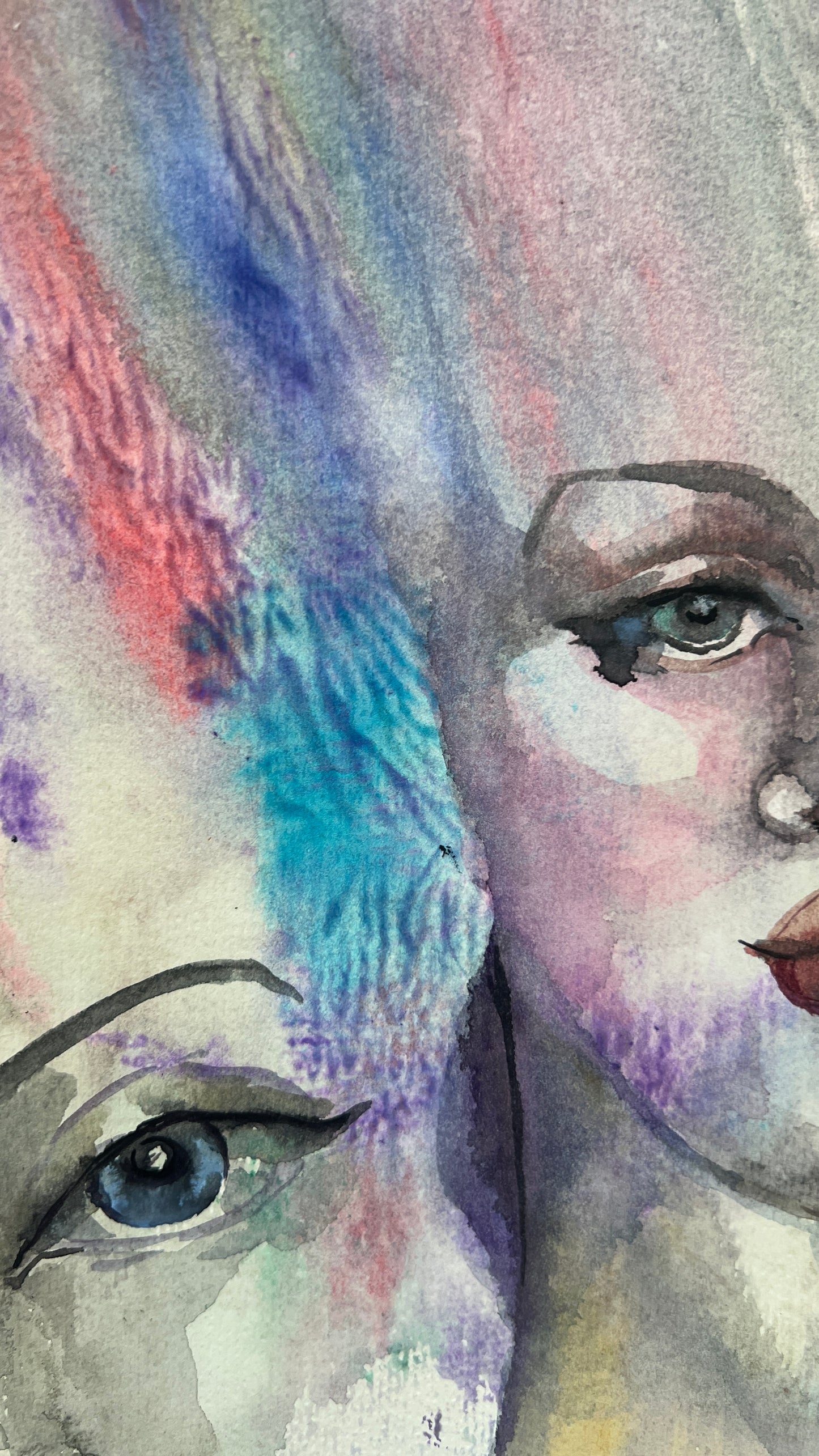 The Bird Whisperer Original Watercolor Painting, 11 x 14 inches (28 x 36 cm)