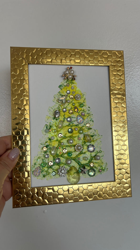 Christmas tree #2613 5x7, original painting