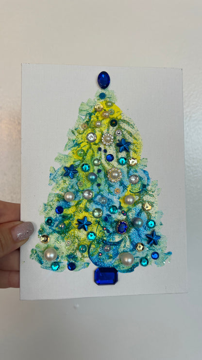 Christmas tree #2620 5x7, original painting
