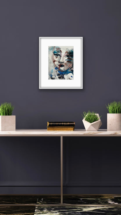 Original Watercolor Painting "Unbroken" Portrait 9x12