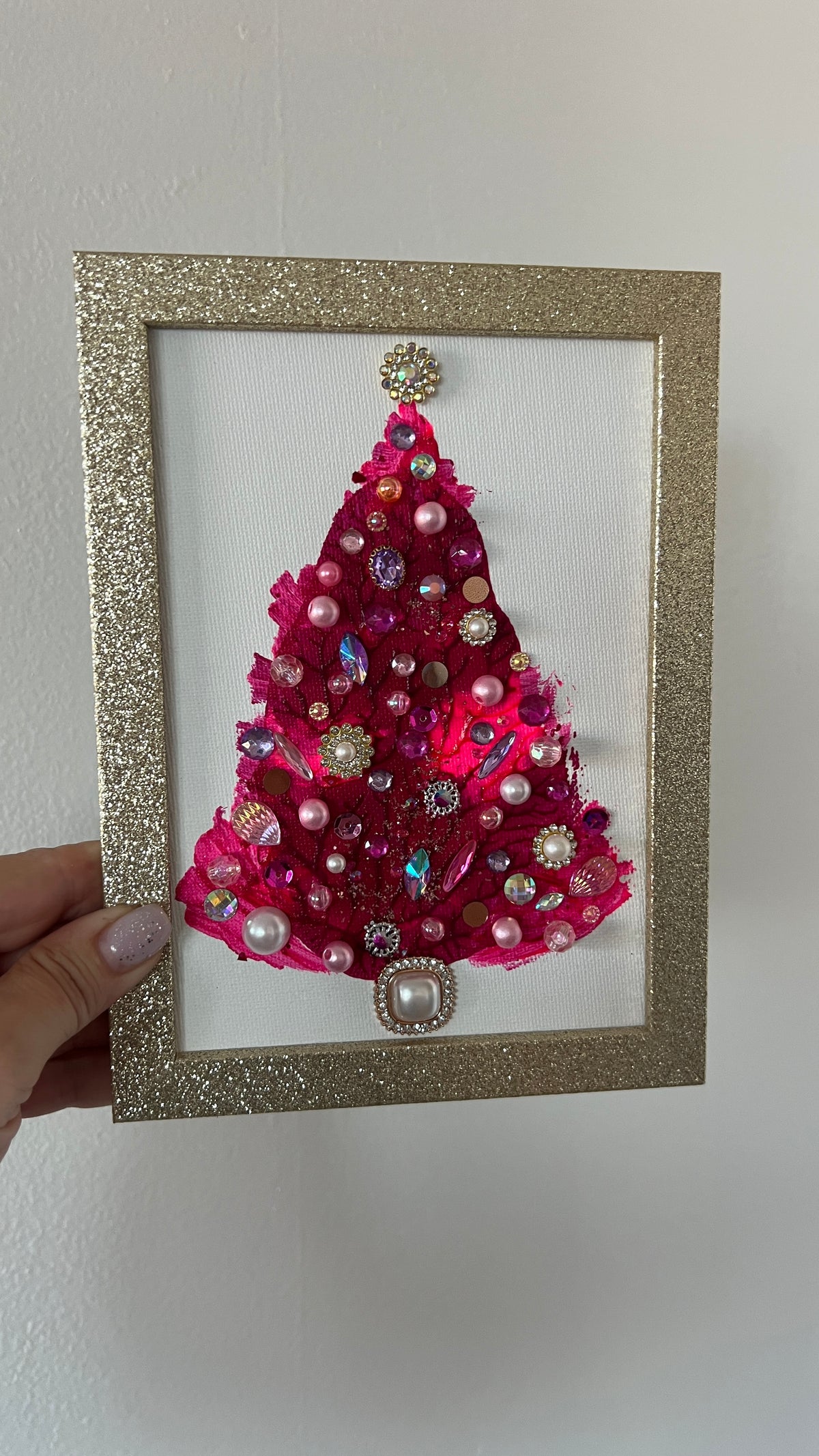 Christmas tree #2611 5x7, original painting